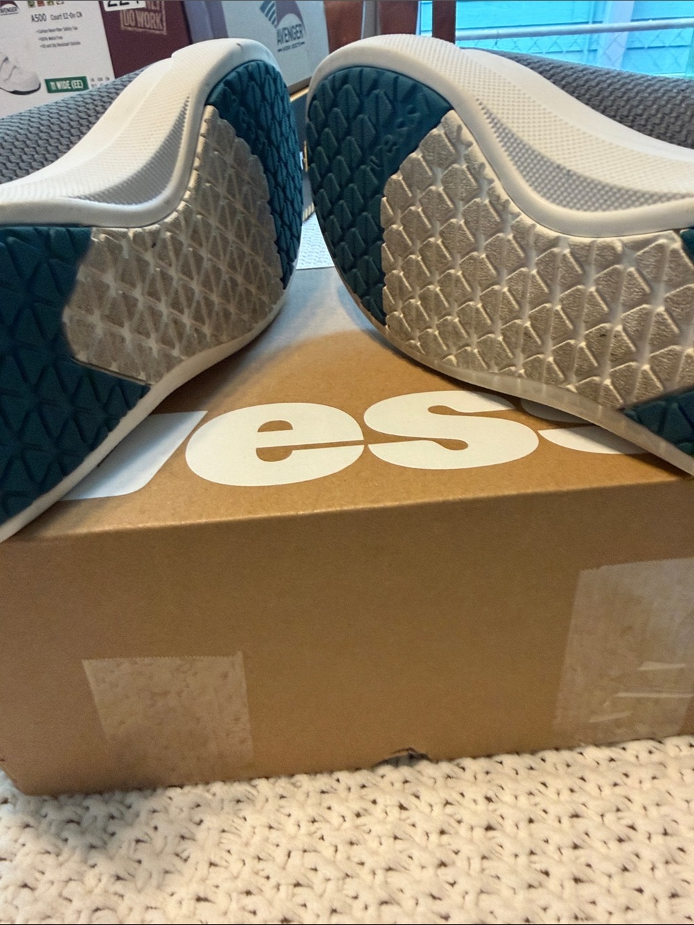 Vessi woman’s Grey Knit Lace-Up Sneaker - Picture 4 of 6
